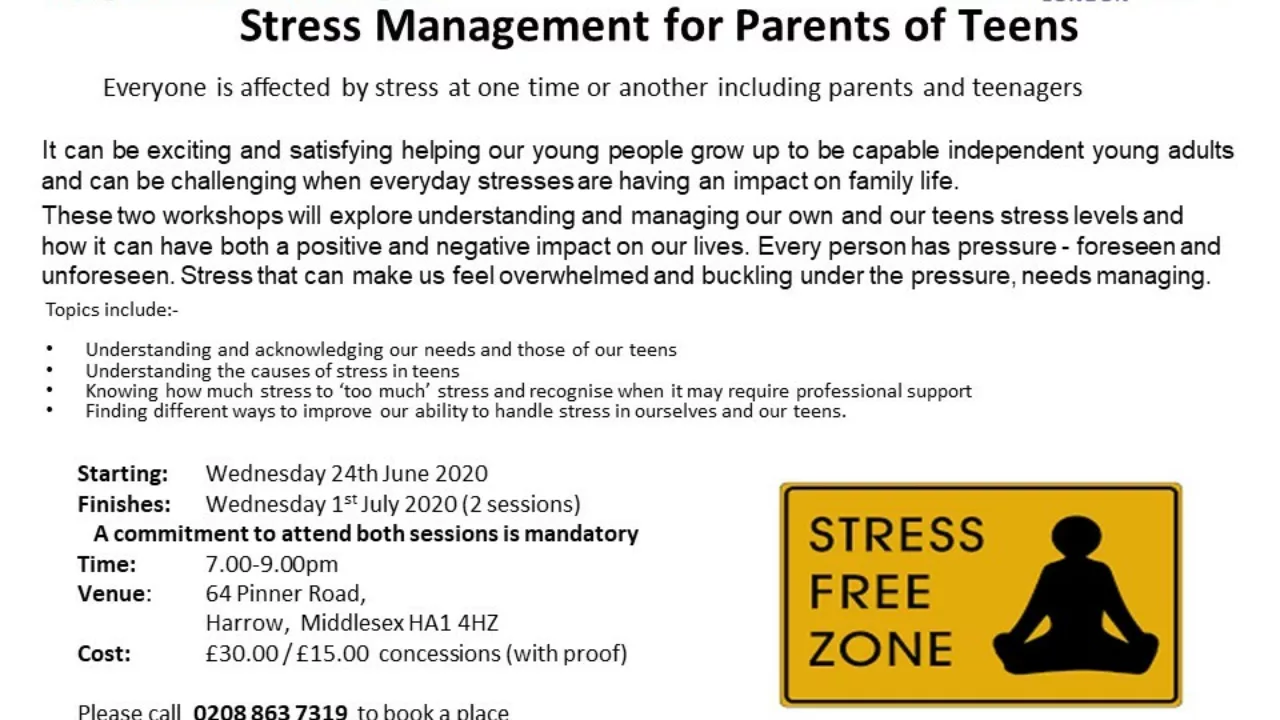 ONLINE Stress Management for Parents of Teens - photo